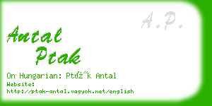 antal ptak business card